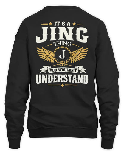 JING KT06-M008 It’s a [NAME] Thing – You Wouldn’t Understand | Personalized Vintage T-Shirt - Unisex Sweatshirt - Black