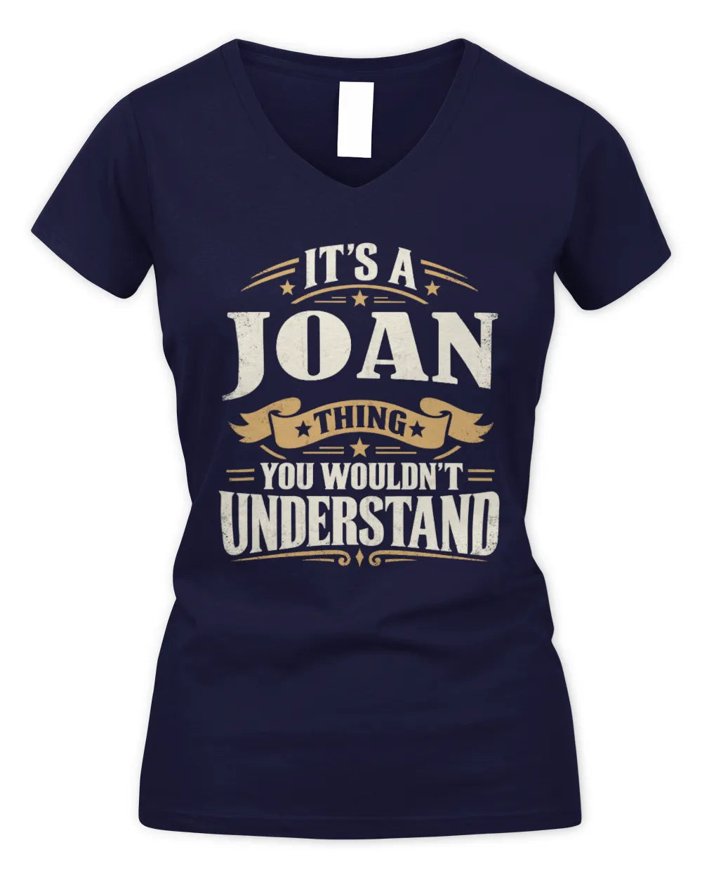 JOAN P08 TH51 - Personalized “It’s a/an [NAME] Thing – You Wouldn’t Understand” Shirt - Women's V-Neck T-Shirt - Navy