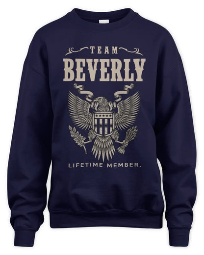 BEVERLY TP06-K82 – Personalized Classic Style Apparel “Team NAME Lifetime Member” - Unisex Sweatshirt - Navy