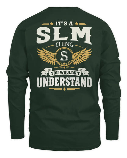 SLM KT06-M008 It’s a [NAME] Thing – You Wouldn’t Understand | Personalized Vintage T-Shirt - Men's Long Sleeved T-Shirt - Forest Green