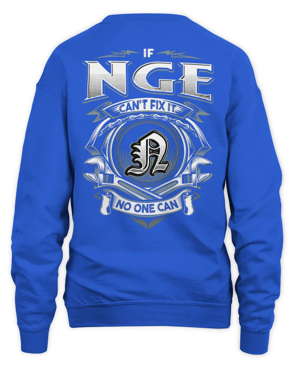 NGE AP81-K4-626 - Personalized Ahmed Quote Apparel “If Ahmed Can't Fix It, No One Can” - Unisex Sweatshirt - Royal