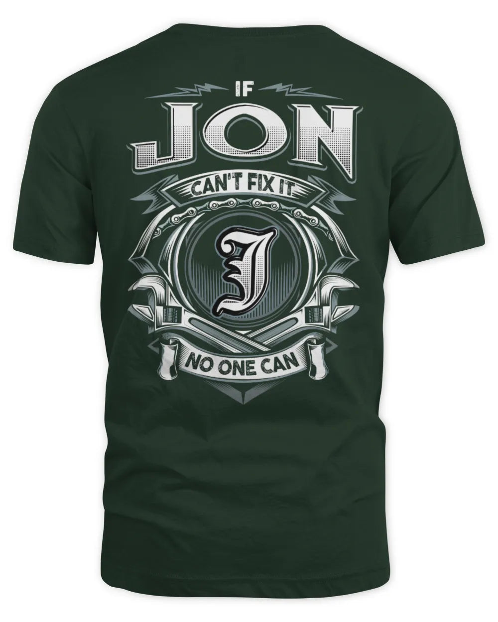 JON AP81-K4-626 - Personalized Ahmed Quote Apparel “If Ahmed Can't Fix It, No One Can” - Unisex Standard T-Shirt - Forest Green
