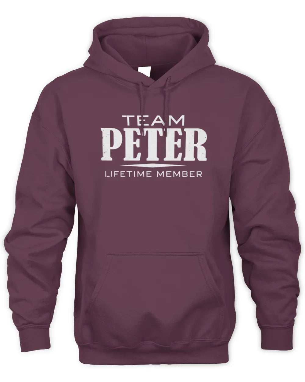 PETER BL62-K4-128 - Personalized “Team NAME Lifetime Member” - Unisex Hoodie - Maroon