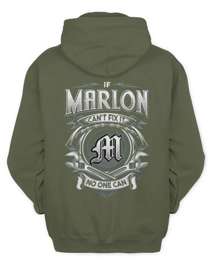 MARLON AP81-K4-626 - Personalized Ahmed Quote Apparel “If Ahmed Can't Fix It, No One Can” - Unisex Hoodie - Military Green