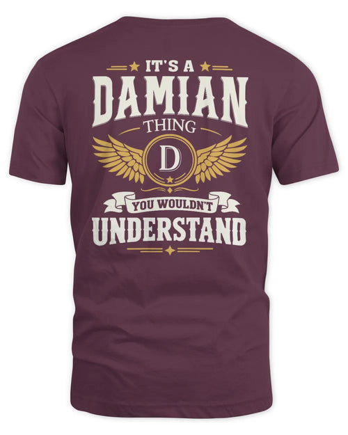 DAMIAN KT06-M008 It’s a [NAME] Thing – You Wouldn’t Understand | Personalized Vintage T-Shirt - Unisex Standard T-Shirt - Maroon
