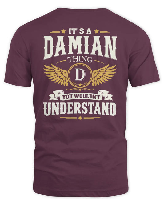 DAMIAN KT06-M008 It’s a [NAME] Thing – You Wouldn’t Understand | Personalized Vintage T-Shirt - Unisex Standard T-Shirt - Maroon