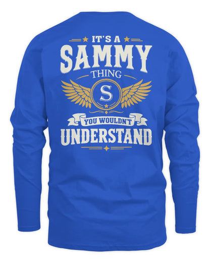 SAMMY KT06-M008 It’s a [NAME] Thing – You Wouldn’t Understand | Personalized Vintage T-Shirt - Men's Long Sleeved T-Shirt - Royal