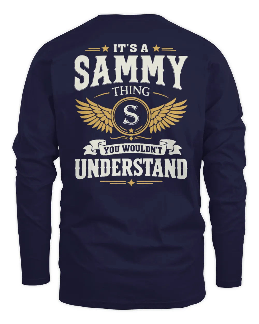 SAMMY KT06-M008 It’s a [NAME] Thing – You Wouldn’t Understand | Personalized Vintage T-Shirt - Men's Long Sleeved T-Shirt - Navy