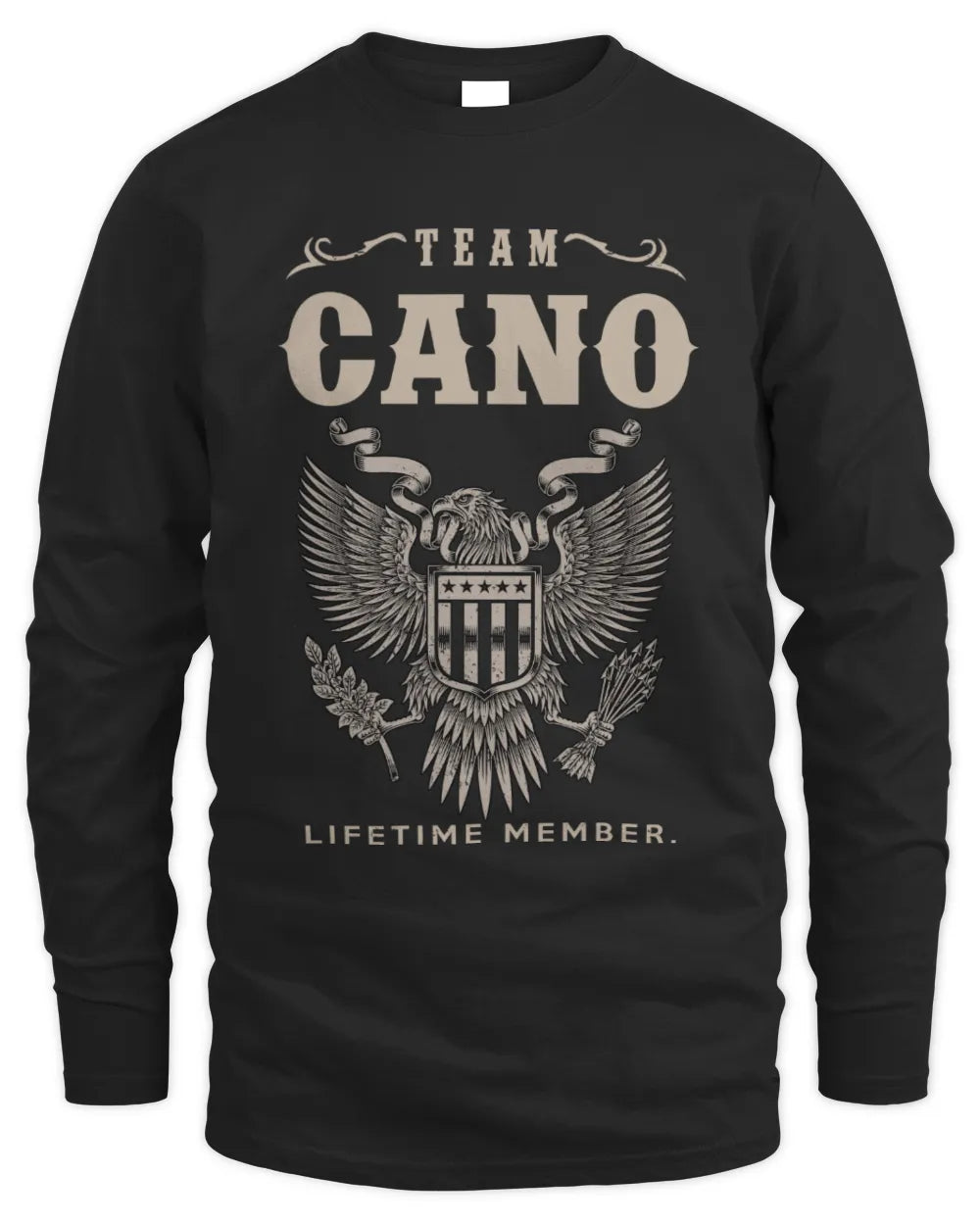 CANO TP06-K82 – Personalized Classic Style Apparel “Team NAME Lifetime Member” - Men's Long Sleeved T-Shirt - Black