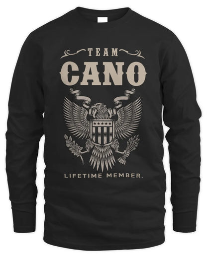 CANO TP06-K82 – Personalized Classic Style Apparel “Team NAME Lifetime Member” - Men's Long Sleeved T-Shirt - Black