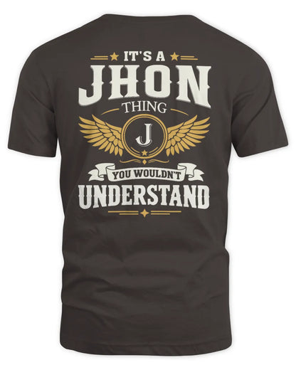 JHON KT06-M008 It’s a [NAME] Thing – You Wouldn’t Understand | Personalized Vintage T-Shirt - Unisex Standard T-Shirt - Dark Chocolate
