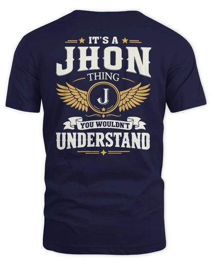 JHON KT06-M008 It’s a [NAME] Thing – You Wouldn’t Understand | Personalized Vintage T-Shirt - Unisex Standard T-Shirt - Navy