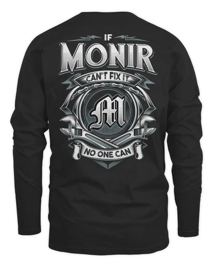 MONIR AP81-K4-626 - Personalized Ahmed Quote Apparel “If Ahmed Can't Fix It, No One Can” - Men's Long Sleeved T-Shirt - Black