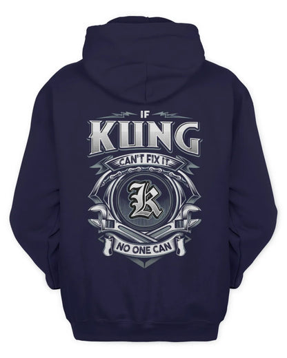 KUNG AP81-K4-626 - Personalized Ahmed Quote Apparel “If Ahmed Can't Fix It, No One Can” - Unisex Hoodie - Navy