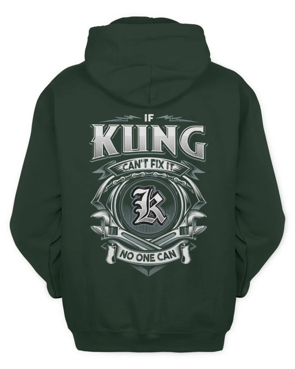 KUNG AP81-K4-626 - Personalized Ahmed Quote Apparel “If Ahmed Can't Fix It, No One Can” - Unisex Hoodie - Forest Green