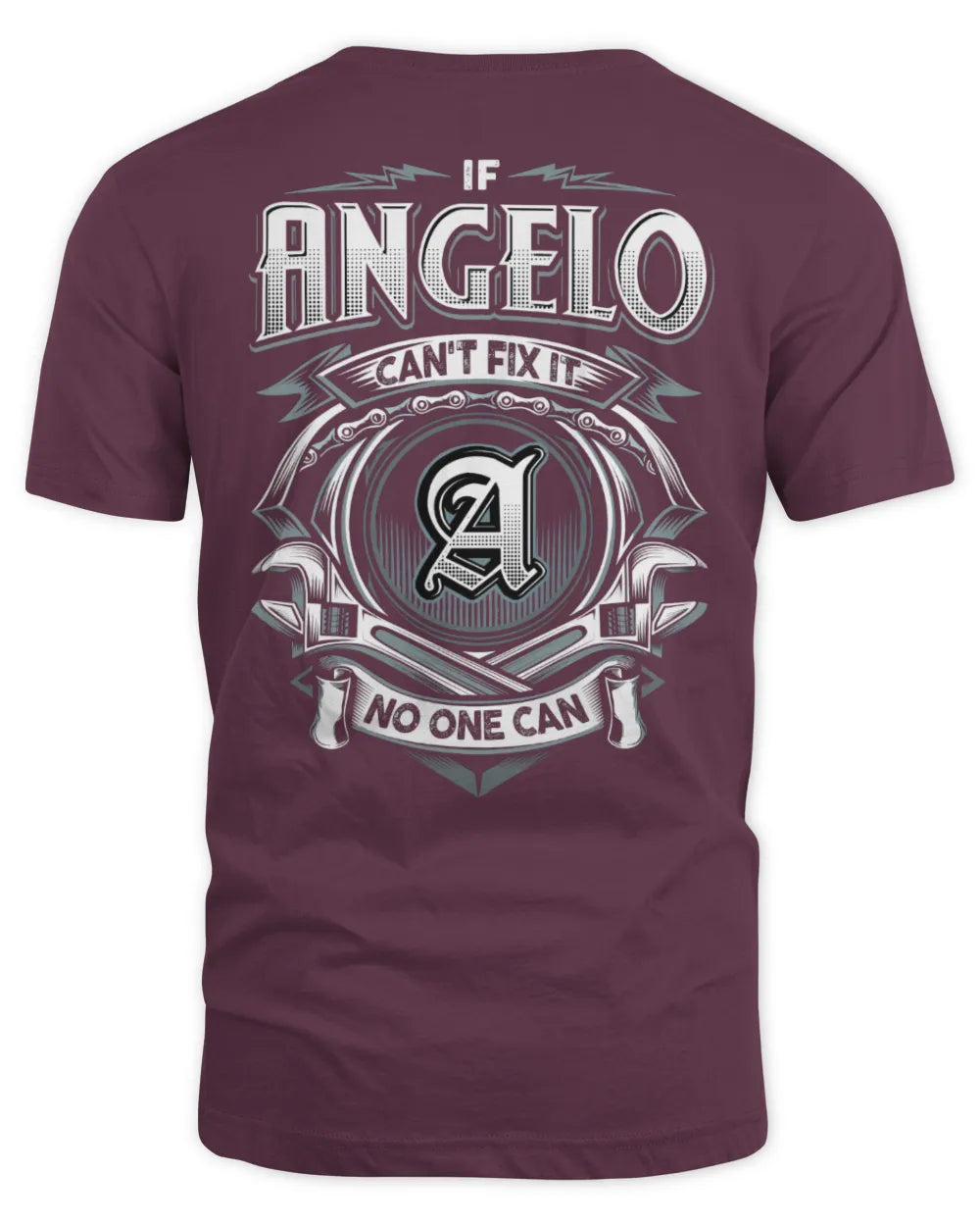ANGELO AP81-K4-626 - Personalized Ahmed Quote Apparel “If Ahmed Can't Fix It, No One Can” - Unisex Standard T-Shirt - Maroon