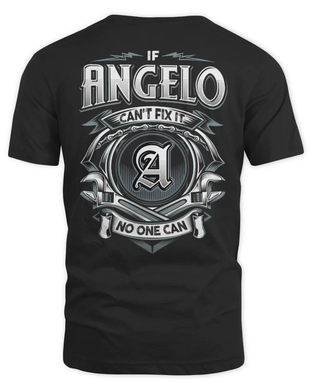 ANGELO AP81-K4-626 - Personalized Ahmed Quote Apparel “If Ahmed Can't Fix It, No One Can” - Unisex Standard T-Shirt - Black