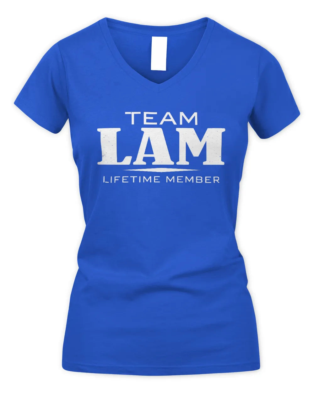 LAM BL62-K4-128 - Personalized “Team NAME Lifetime Member” - Women's V-Neck T-Shirt - Royal