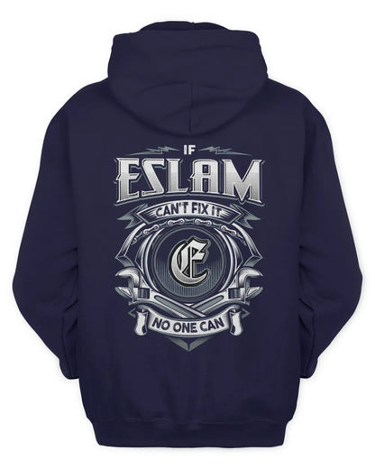 ESLAM AP81-K4-626 - Personalized Ahmed Quote Apparel “If Ahmed Can't Fix It, No One Can” - Unisex Hoodie - Navy