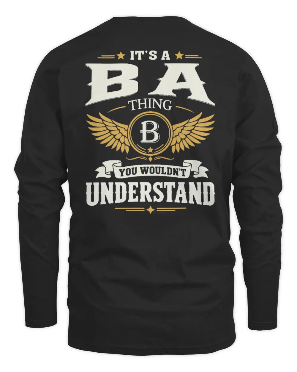 BA KT06-M008 It’s a [NAME] Thing – You Wouldn’t Understand | Personalized Vintage T-Shirt - Men's Long Sleeved T-Shirt - Black