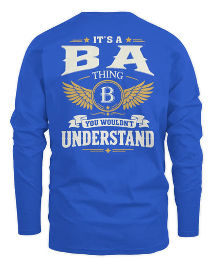 BA KT06-M008 It’s a [NAME] Thing – You Wouldn’t Understand | Personalized Vintage T-Shirt - Men's Long Sleeved T-Shirt - Royal