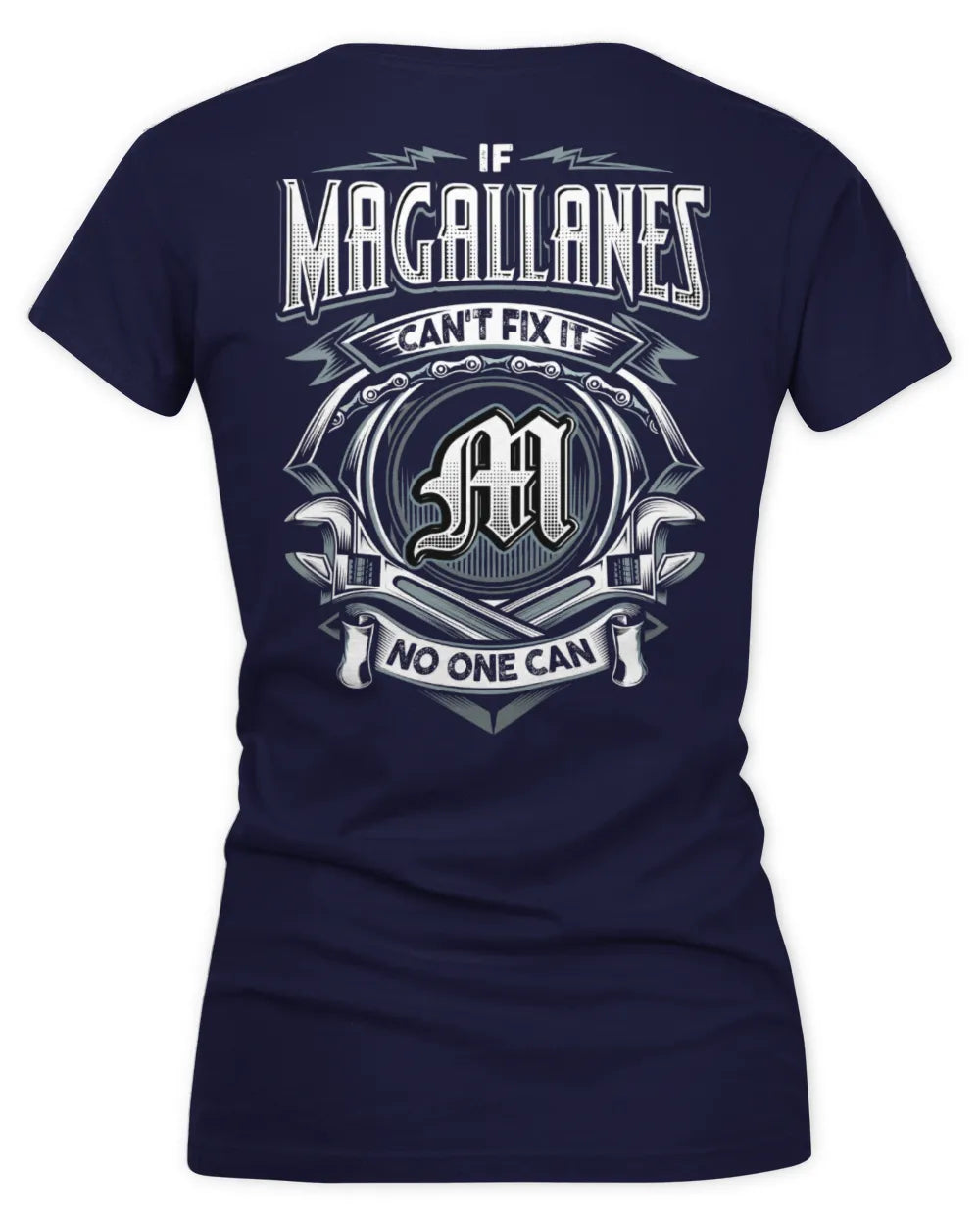 MAGALLANES AP81-K4-626 - Personalized Ahmed Quote Apparel “If Ahmed Can't Fix It, No One Can” - Women's V-Neck T-Shirt - Navy