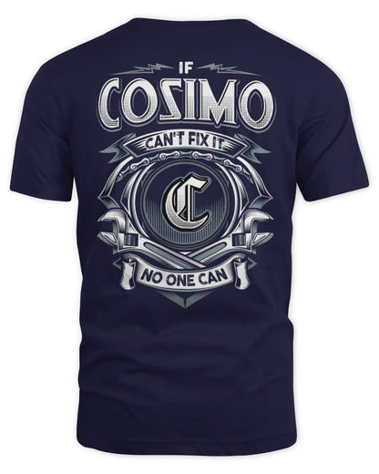 COSIMO AP81-K4-626 - Personalized Ahmed Quote Apparel “If Ahmed Can't Fix It, No One Can” - Unisex Standard T-Shirt - Navy