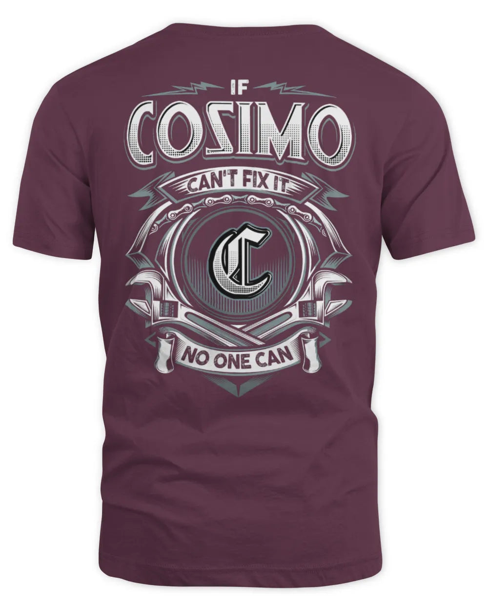 COSIMO AP81-K4-626 - Personalized Ahmed Quote Apparel “If Ahmed Can't Fix It, No One Can” - Unisex Standard T-Shirt - Maroon