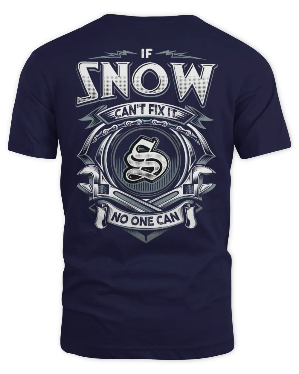 SNOW AP81-K4-626 - Personalized Ahmed Quote Apparel “If Ahmed Can't Fix It, No One Can” - Unisex Standard T-Shirt - Navy