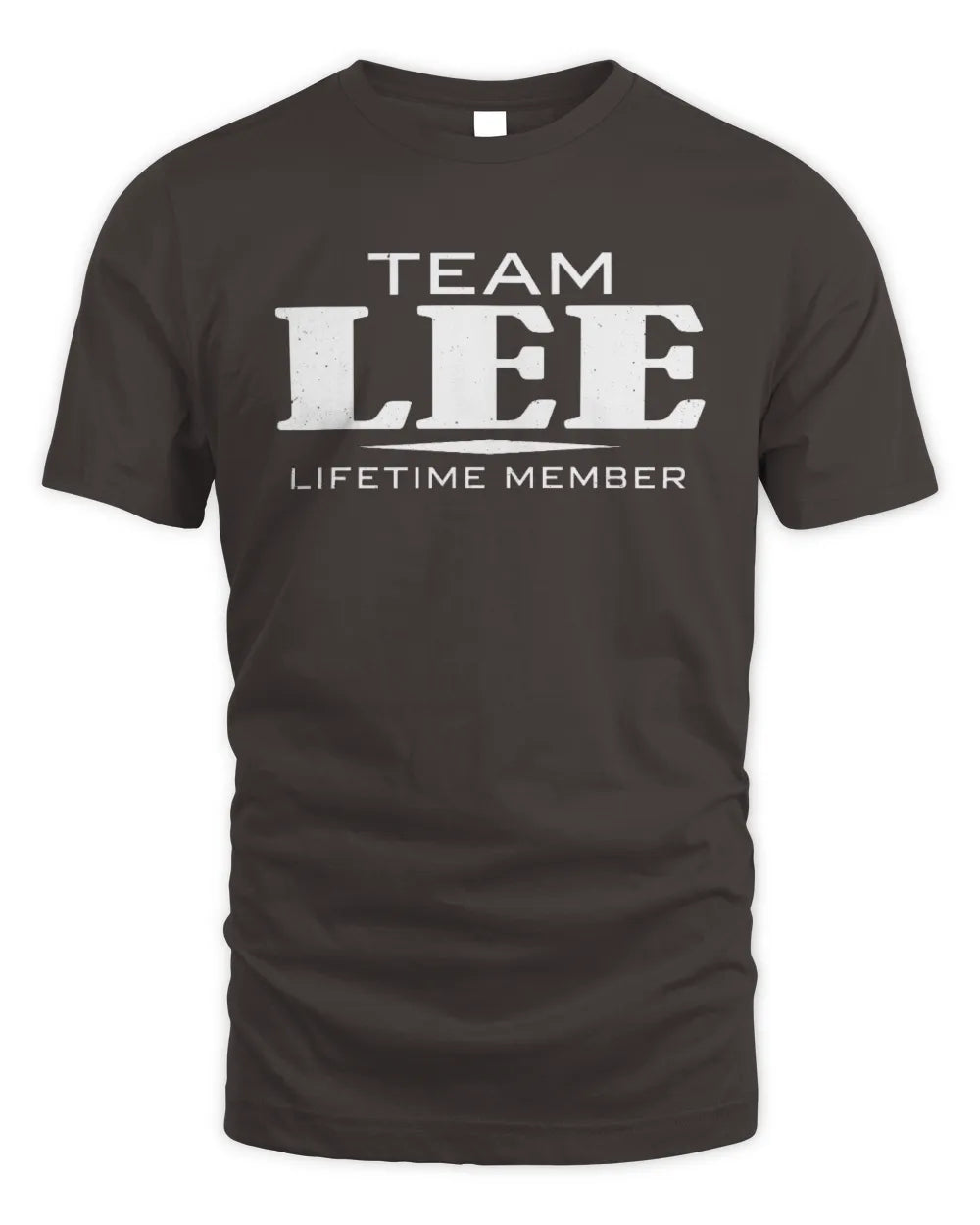 LEE BL62-K4-128 - Personalized “Team NAME Lifetime Member” - Unisex Standard T-Shirt - Dark Chocolate