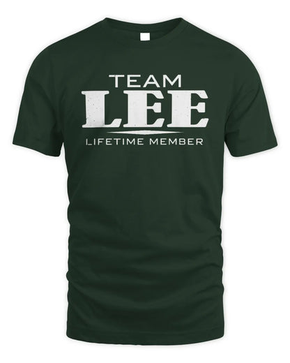 LEE BL62-K4-128 - Personalized “Team NAME Lifetime Member” - Unisex Standard T-Shirt - Forest Green
