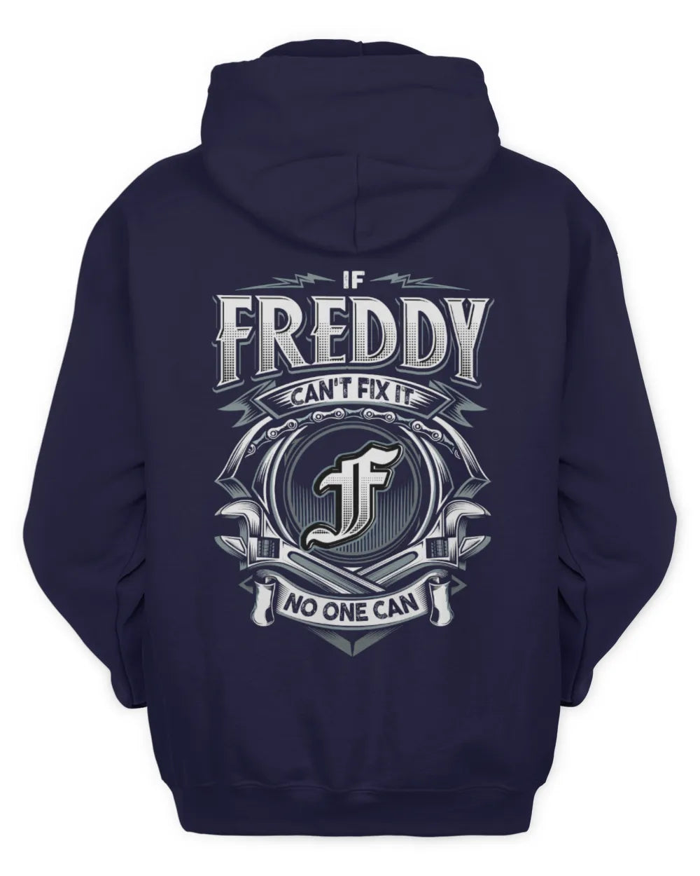 FREDDY AP81-K4-626 - Personalized Ahmed Quote Apparel “If Ahmed Can't Fix It, No One Can” - Unisex Hoodie - Navy