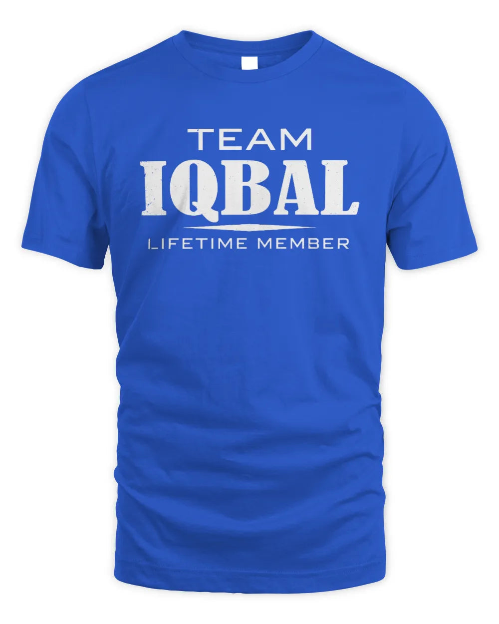 IQBAL BL62-K4-128 - Personalized “Team NAME Lifetime Member” - Unisex Standard T-Shirt - Royal