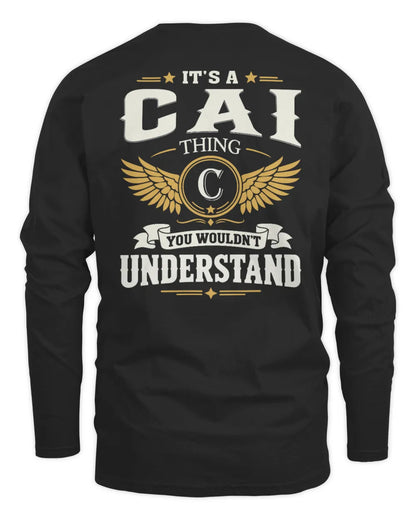 CAI KT06-M008 It’s a [NAME] Thing – You Wouldn’t Understand | Personalized Vintage T-Shirt - Men's Long Sleeved T-Shirt - Black