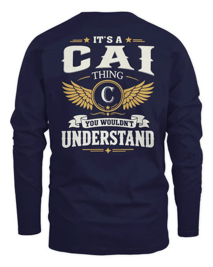 CAI KT06-M008 It’s a [NAME] Thing – You Wouldn’t Understand | Personalized Vintage T-Shirt - Men's Long Sleeved T-Shirt - Navy