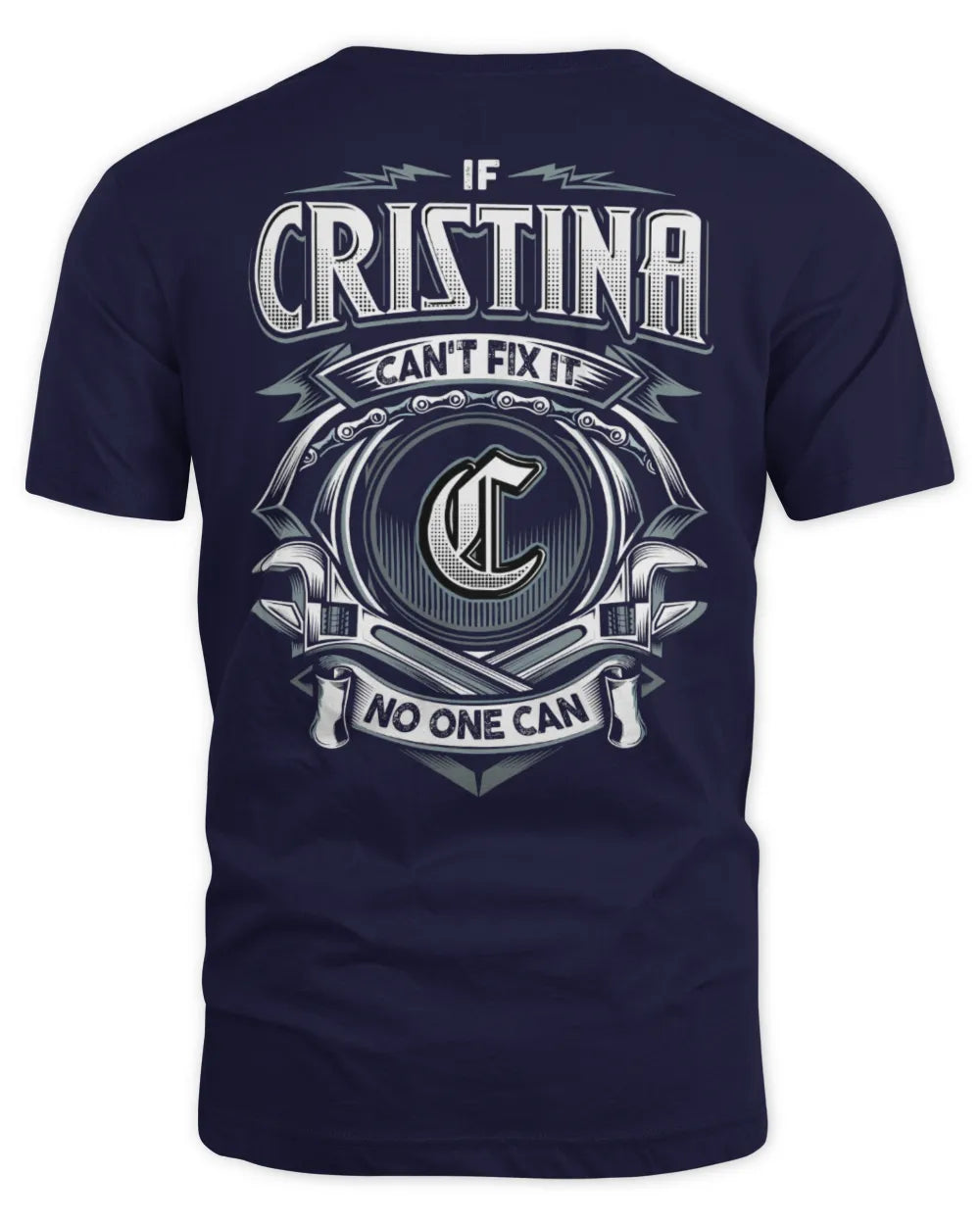 CRISTINA AP81-K4-626 - Personalized Ahmed Quote Apparel “If Ahmed Can't Fix It, No One Can” - Unisex Standard T-Shirt - Navy