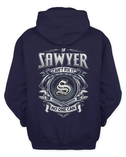 SAWYER AP81-K4-626 - Personalized Ahmed Quote Apparel “If Ahmed Can't Fix It, No One Can” - Unisex Hoodie - Navy