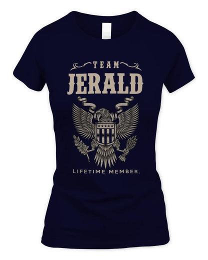 JERALD TP06-K82 – Personalized Classic Style Apparel “Team NAME Lifetime Member” - Women's Standard T-Shirt - Navy