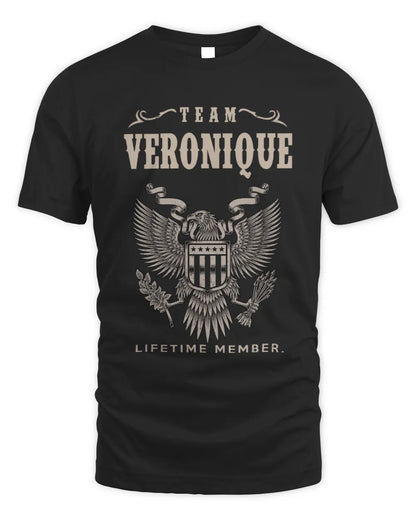 VERONIQUE TP06-K82 – Personalized Classic Style Apparel “Team NAME Lifetime Member” - Unisex Standard T-Shirt - Black