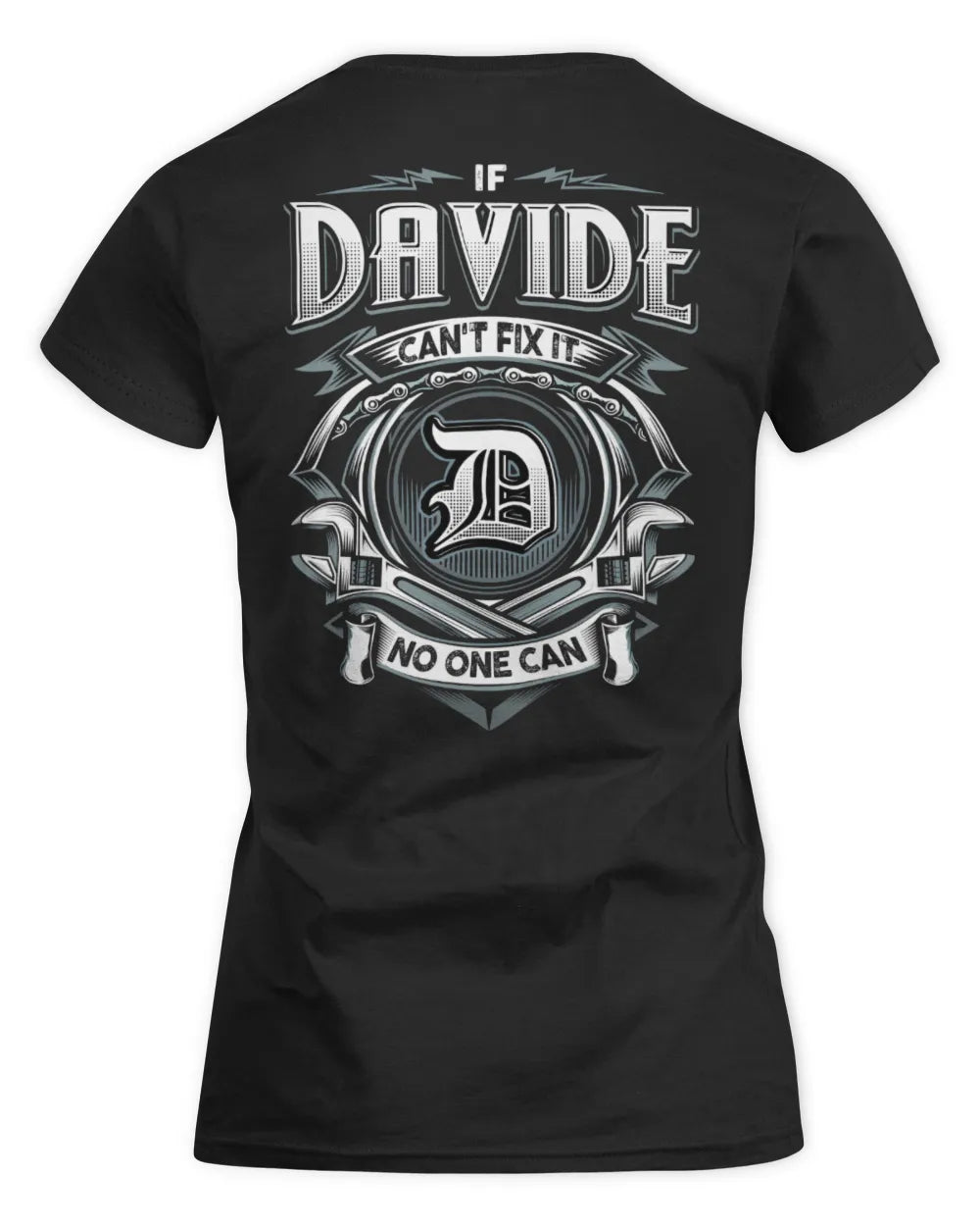 DAVIDE AP81-K4-626 - Personalized Ahmed Quote Apparel “If Ahmed Can't Fix It, No One Can” - Women's Standard T-Shirt - Black