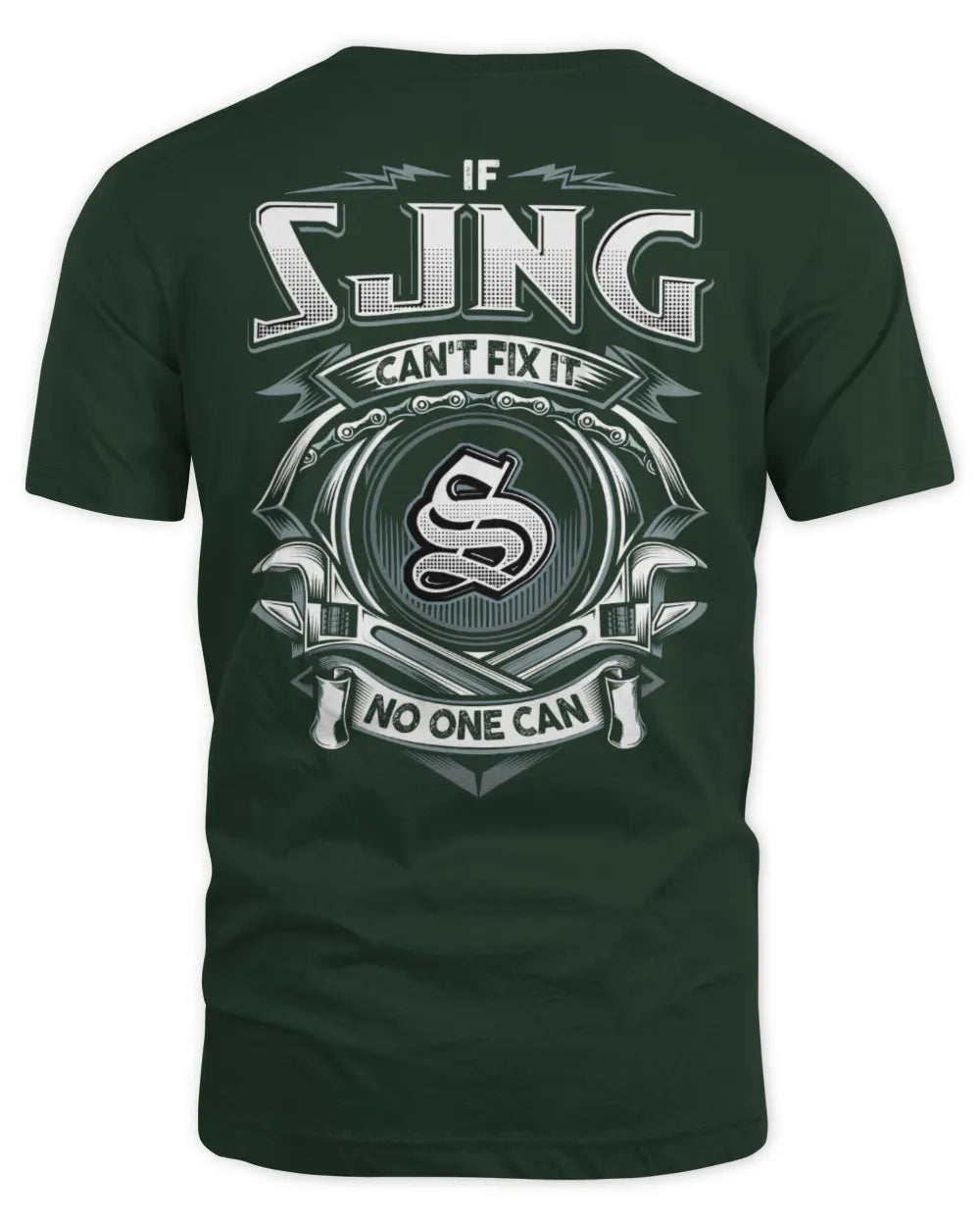 SJNG AP81-K4-626 - Personalized Ahmed Quote Apparel “If Ahmed Can't Fix It, No One Can” - Unisex Standard T-Shirt - Forest Green