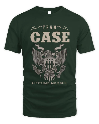 CASE TP06-K82 – Personalized Classic Style Apparel “Team NAME Lifetime Member” - Unisex Standard T-Shirt - Forest Green