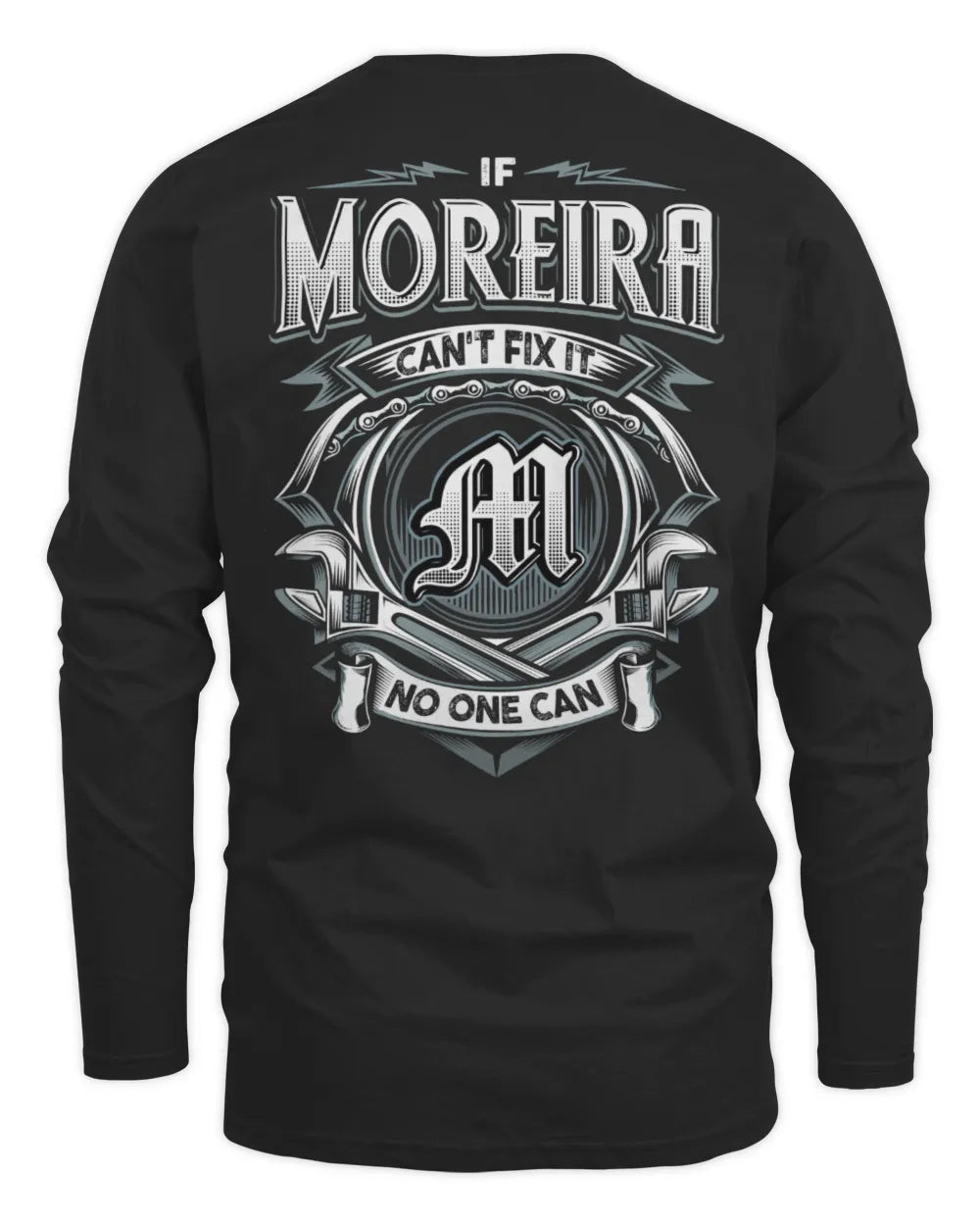 MOREIRA AP81-K4-626 - Personalized Ahmed Quote Apparel “If Ahmed Can't Fix It, No One Can” - Men's Long Sleeved T-Shirt - Black