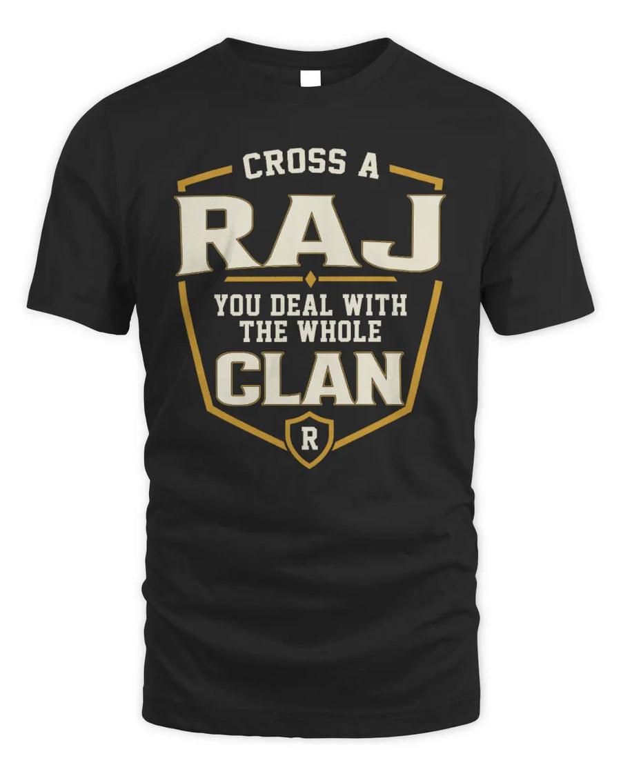 RAJ NT1-K008 Cross A/An NAME, You Deal With the Whole Clan | Personalized Vintage T-Shirt