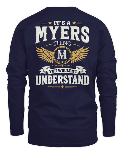 MYERS KT06-M008 It’s a [NAME] Thing – You Wouldn’t Understand | Personalized Vintage T-Shirt - Men's Long Sleeved T-Shirt - Navy