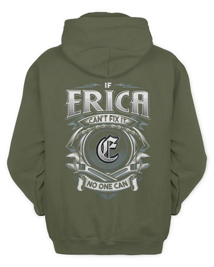 ERICA AP81-K4-626 - Personalized Ahmed Quote Apparel “If Ahmed Can't Fix It, No One Can” - Unisex Hoodie - Military Green