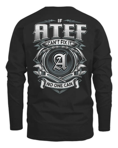 ATEF AP81-K4-626 - Personalized Ahmed Quote Apparel “If Ahmed Can't Fix It, No One Can” - Men's Long Sleeved T-Shirt - Black