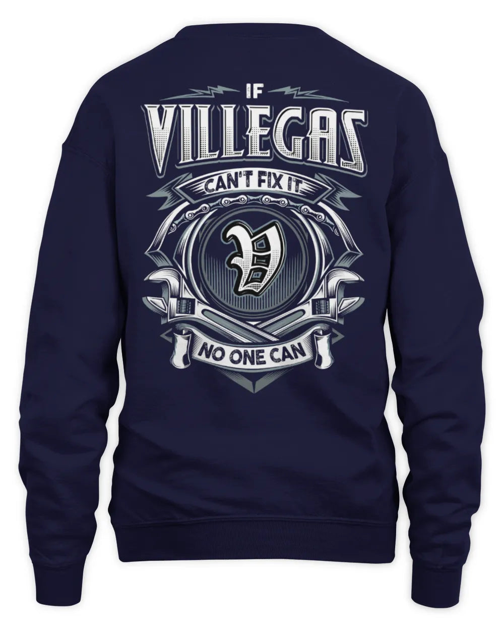 VILLEGAS AP81-K4-626 - Personalized Ahmed Quote Apparel “If Ahmed Can't Fix It, No One Can” - Unisex Sweatshirt - Navy