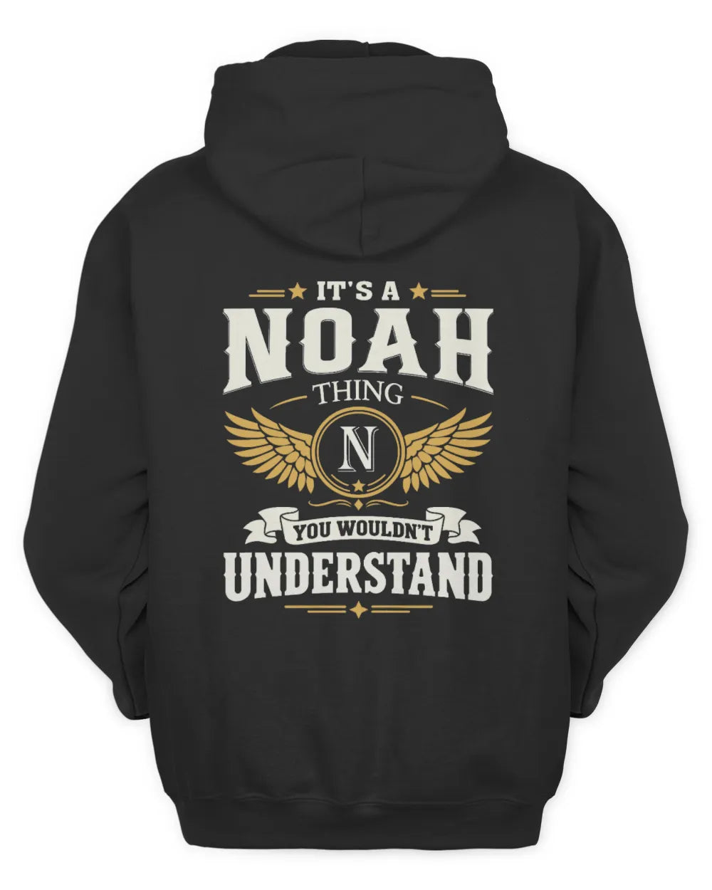 NOAH KT06-M008 It’s a [NAME] Thing – You Wouldn’t Understand | Personalized Vintage T-Shirt - Unisex Hoodie - Black
