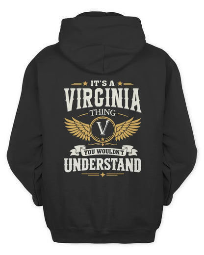 VIRGINIA KT06-M008 It’s a [NAME] Thing – You Wouldn’t Understand | Personalized Vintage T-Shirt - Unisex Hoodie - Black